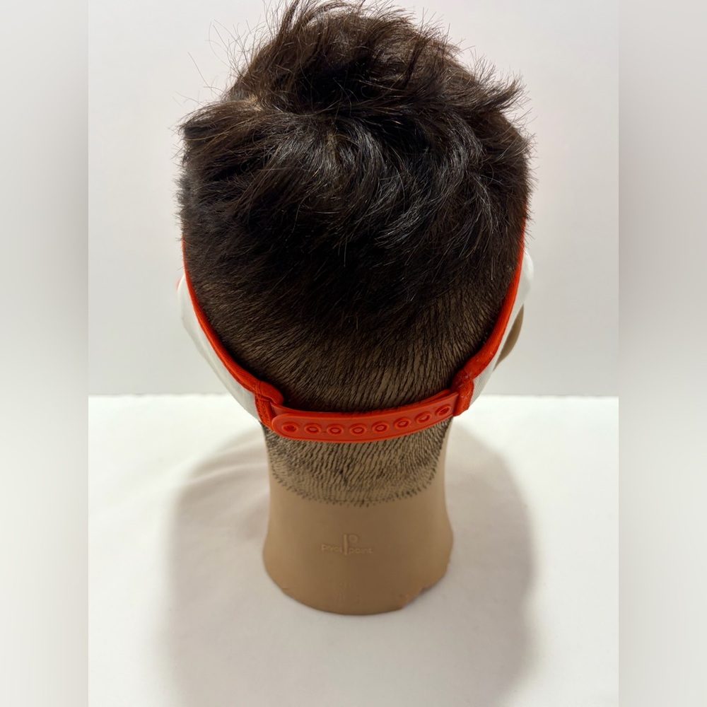 Vintage UNIFEED Sun Visor Hat Orange & White - Picture 4 of 8